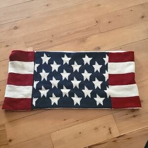 Knit American Flag Scarf